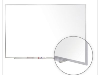 75% OFF RETAIL! BRAND NEW Ghent 4’X8’ magnetic porcelain whiteboard with aluminum frame