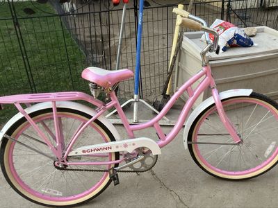 Schwinn Destiny Pink Cruiser Bike with Rear Rack and Fenders OLD SCHOOL RETRO