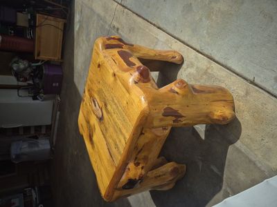 Log table night stand