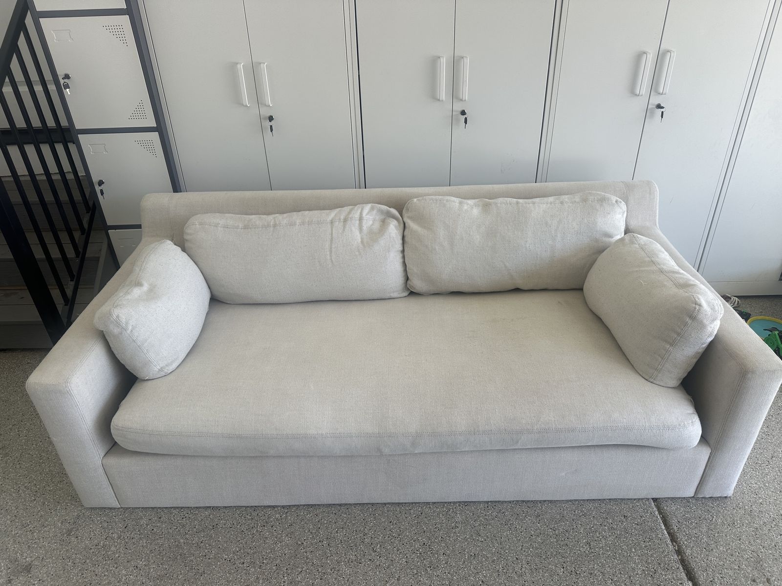 DownEast Home Deep Seat Sofa - Cream/Ivory - Great Condition - $375