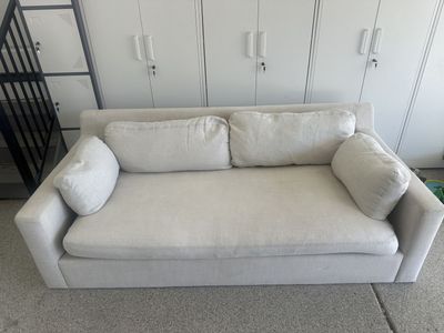 DownEast Home Deep Seat Sofa - Cream/Ivory - Great Condition - $375