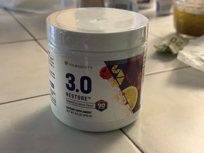 Youngevity 3.0 Restore Raspberry Lemon Flavor Dietary Supplement 8.5 oz (240g) New Sealed