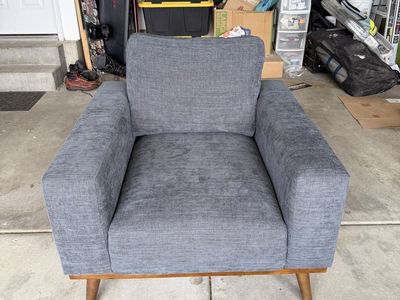 Accent Chair Navy Blue gray