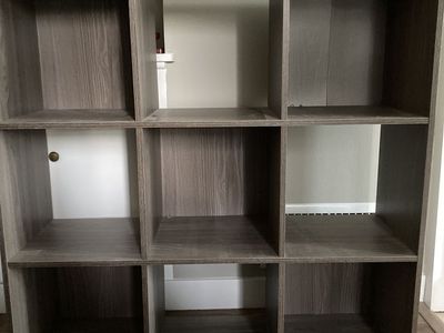 Gray 9 Cubby Bookcase