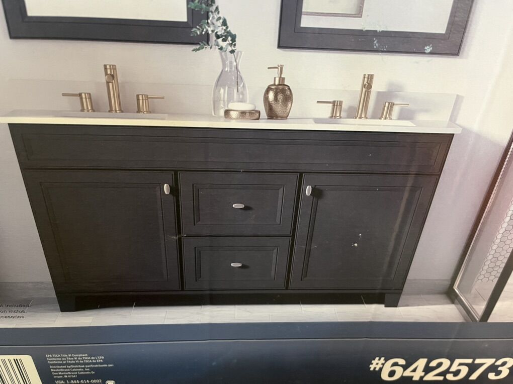 60 Inch Bathroom Vanity Black New In Box