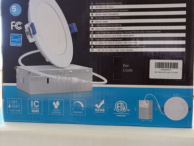 Ensenior 24 Pack 4" Ultra Thin Dimmable 5CCT LED Recessed Ceiling Lights with Junction Boxes