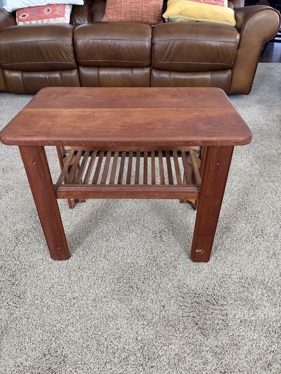 Wood end table