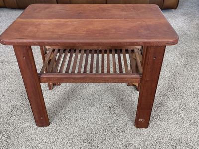 Wood end table
