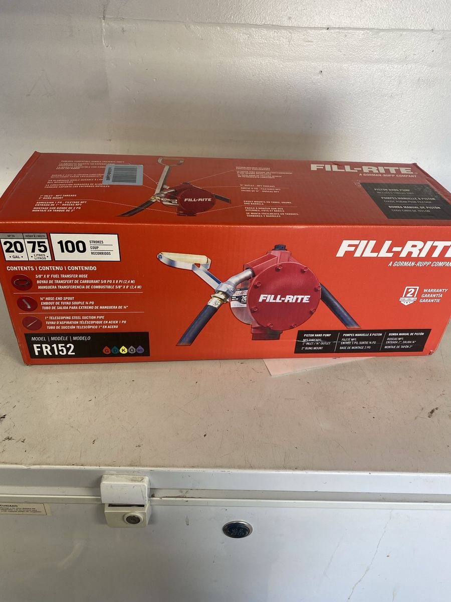 Fill-Rite FR152 Hand Pump Transfer Pump - New in Box - Piston Fuel Transfer Pump