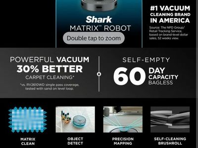 Shark matrix self emptying robot vac