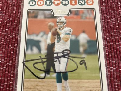 BYU Cougars 2007 Topps John Beck Miami Dolphins Autographed NFL Football Card Hand Signed
