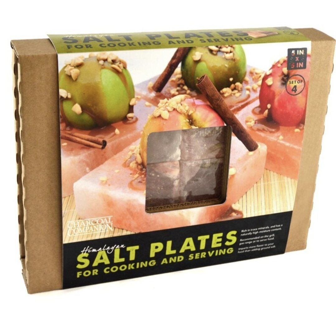 New Set of 4 x 5" Himalayan Salt Grilling Plates