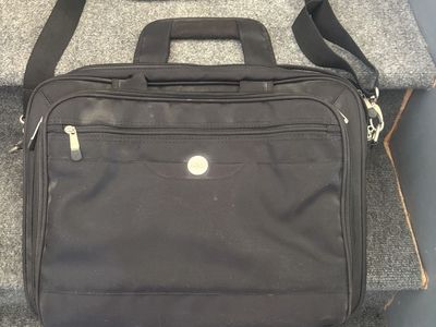 Dell Black Laptop Bag with Multiple Pockets & Shoulder Strap