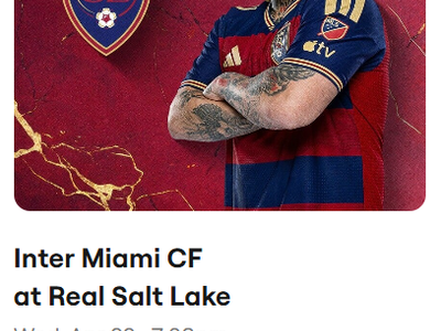 One Ticket to RSL vs Miami (Behind south goal) - April 22nd @ 7:30pm