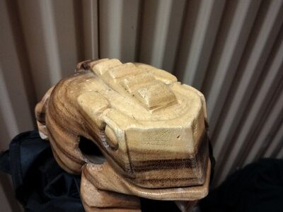 Hand-Carved Wooden Frog – Folk Art Décor