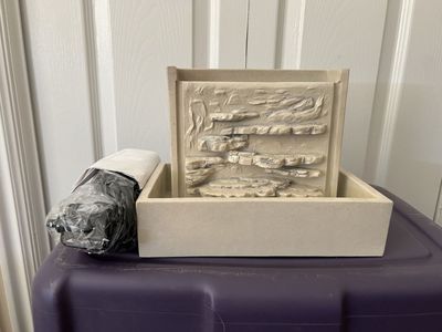 Indoor Tabletop Water Fountain - Beige, Rock Design
