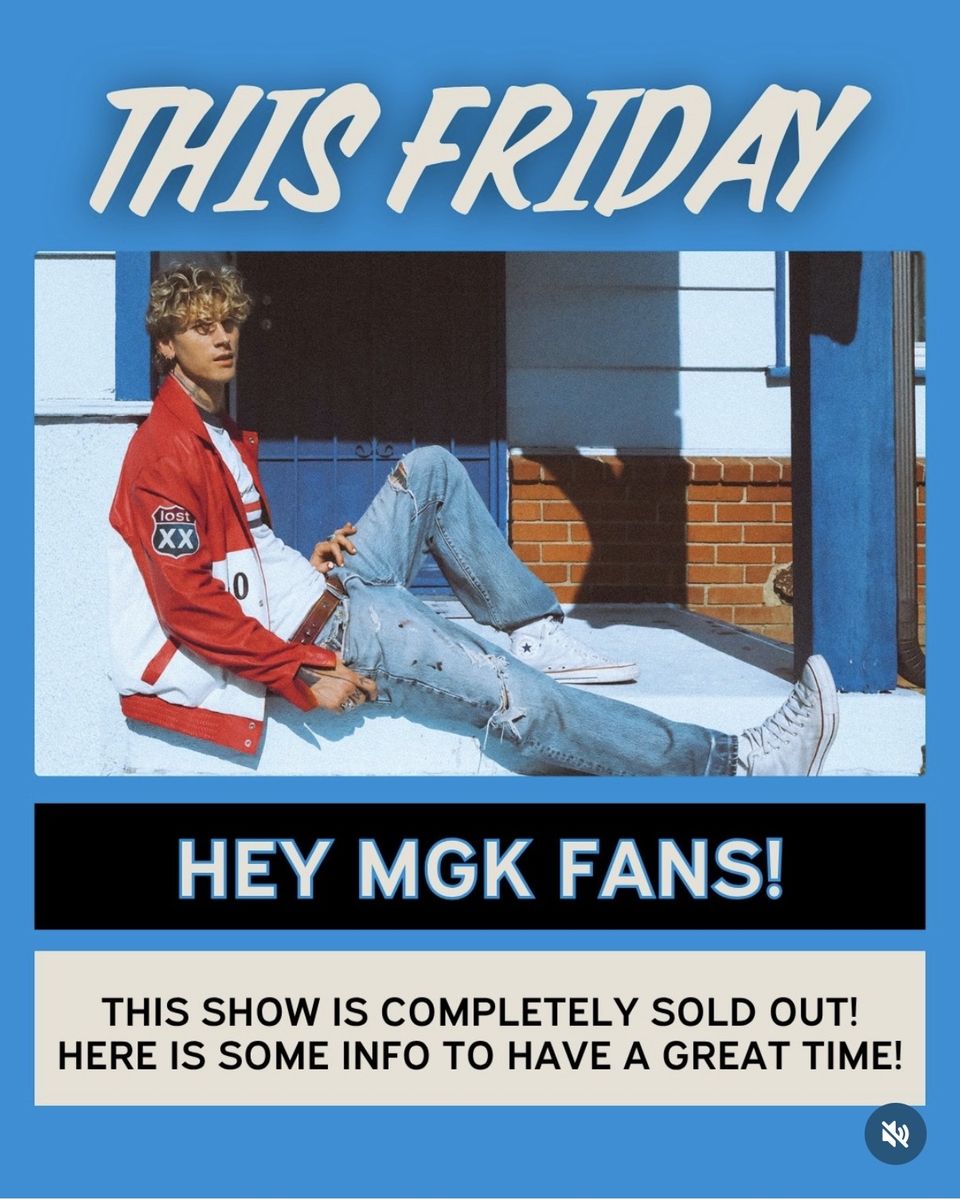 MGK Concert Tickets - 3 Lawn Tickets for Sold-Out Show This Friday