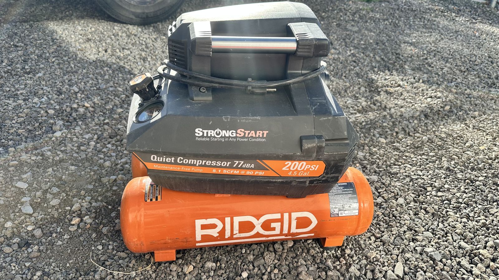 Ridgid Air Compressor 200 PSI, 4.5 Gallon