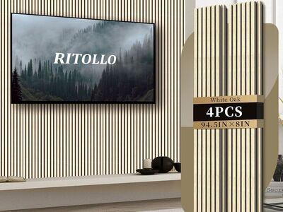 RITOLLO 4-Piece Wood Slat Panels for Wall