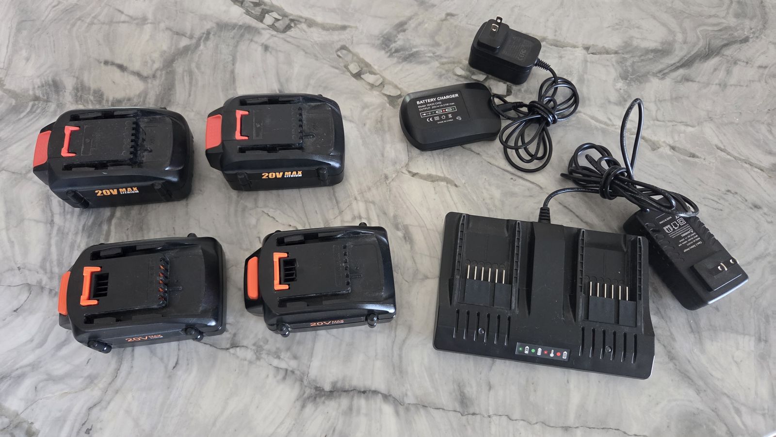 WORX 20V Lithium-ion batteries and chargers