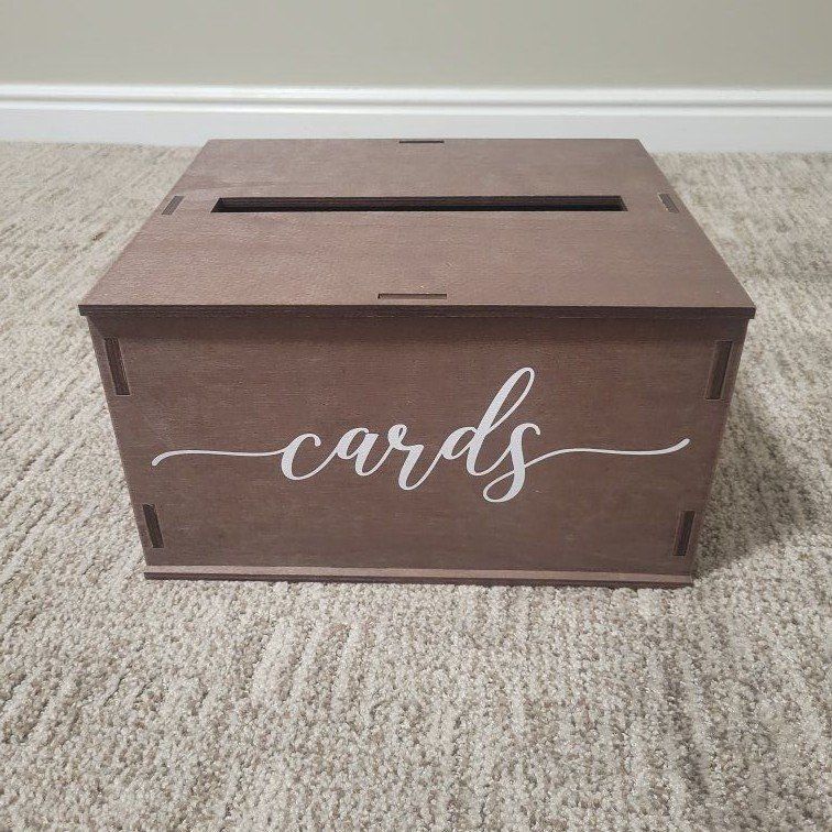 Wooden Wedding Card Box