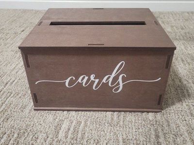 Wooden Wedding Card Box