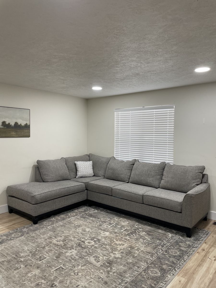 Free Delivery - Grey RC Willey Sectional Couch