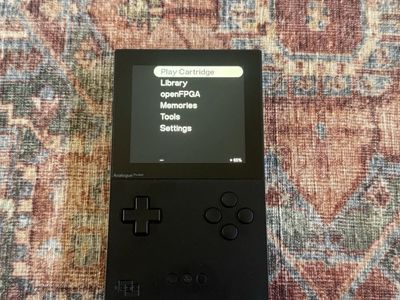 Analogue Pocket Handheld Video Game System - Black with Memory Card and pokemon silver