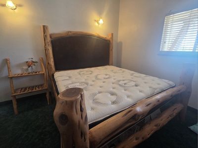 custom built rustic log king size bed bedroom set