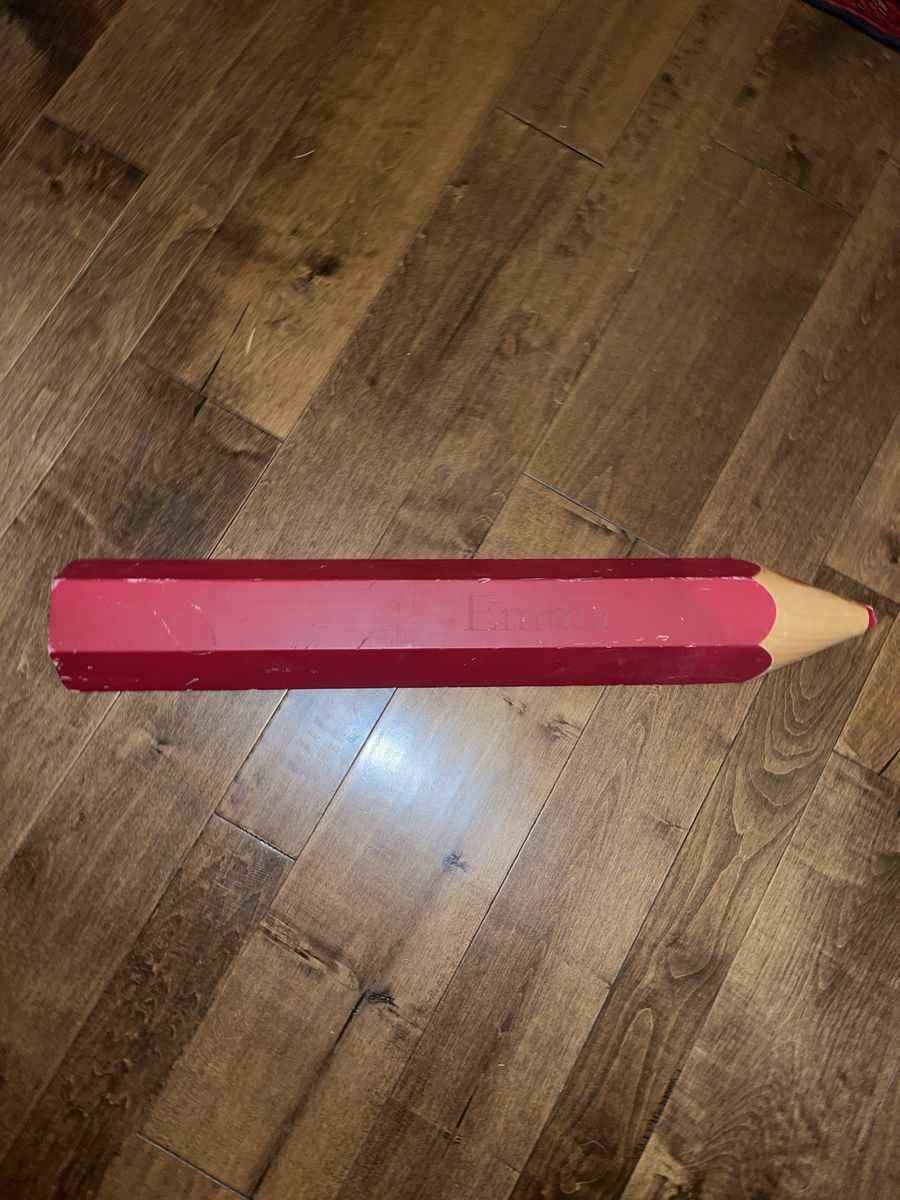 Giant Pottery Barn Kids Red Crayon Decoration