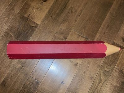Giant Pottery Barn Kids Red Crayon Decoration