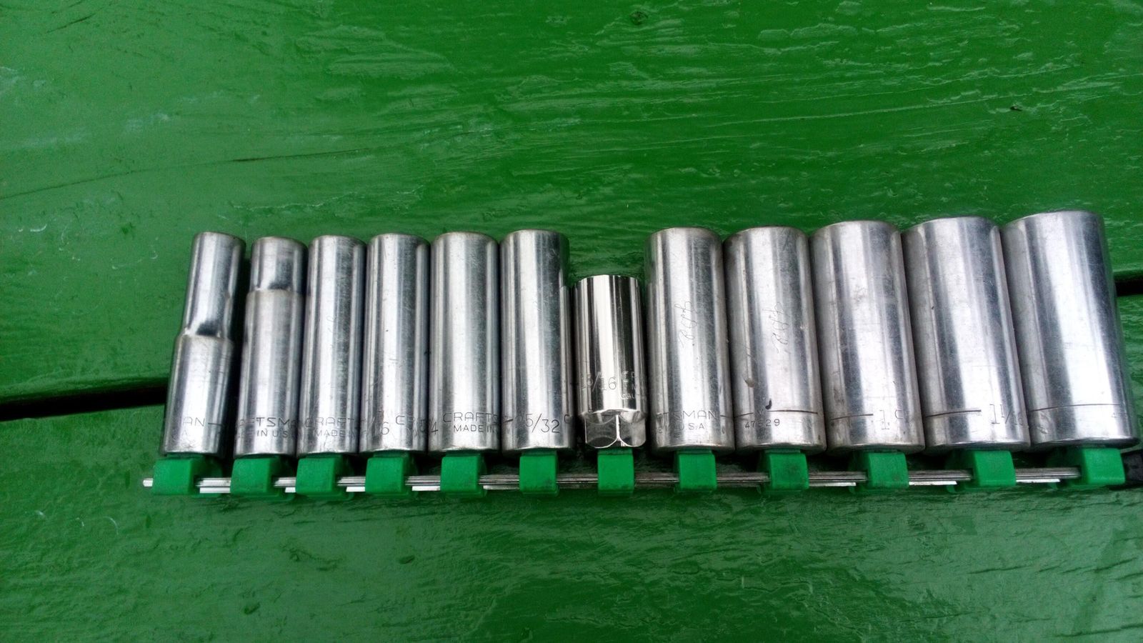 Deep Sockets, Craftsman, 12 Point, 1/2" Drive, 12 pc. Set