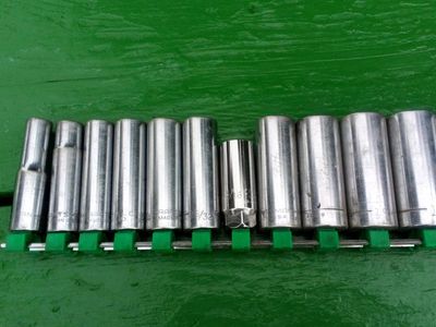 Deep Sockets, Craftsman, 12 Point, 1/2" Drive, 12 pc. Set