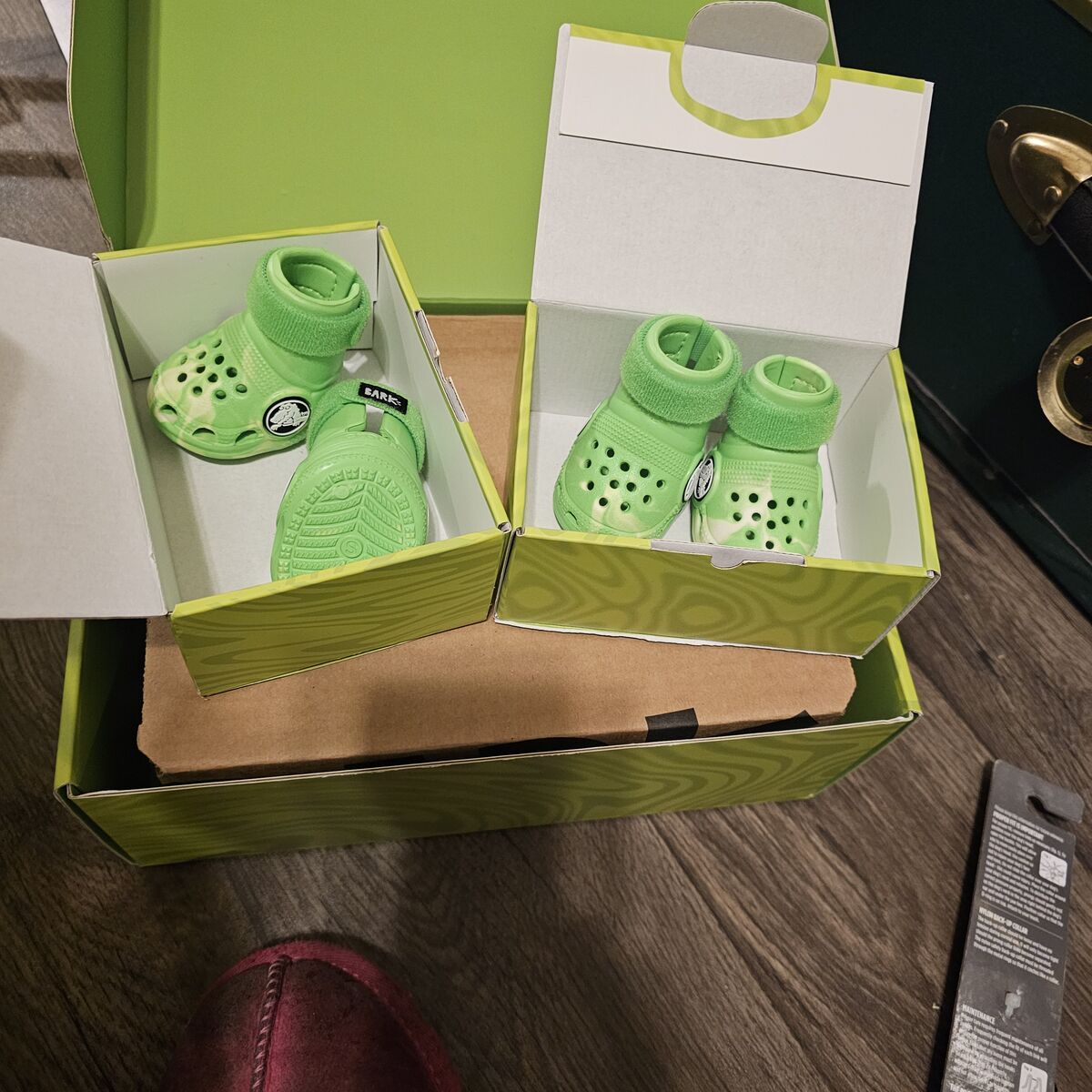 Bark Dog Crocs in Size Small in Color Green