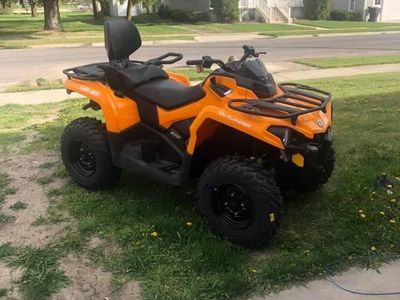 2020 Can-Am Outlander 570 ATV - Orange, Excellent Condition, Backrest, Racks