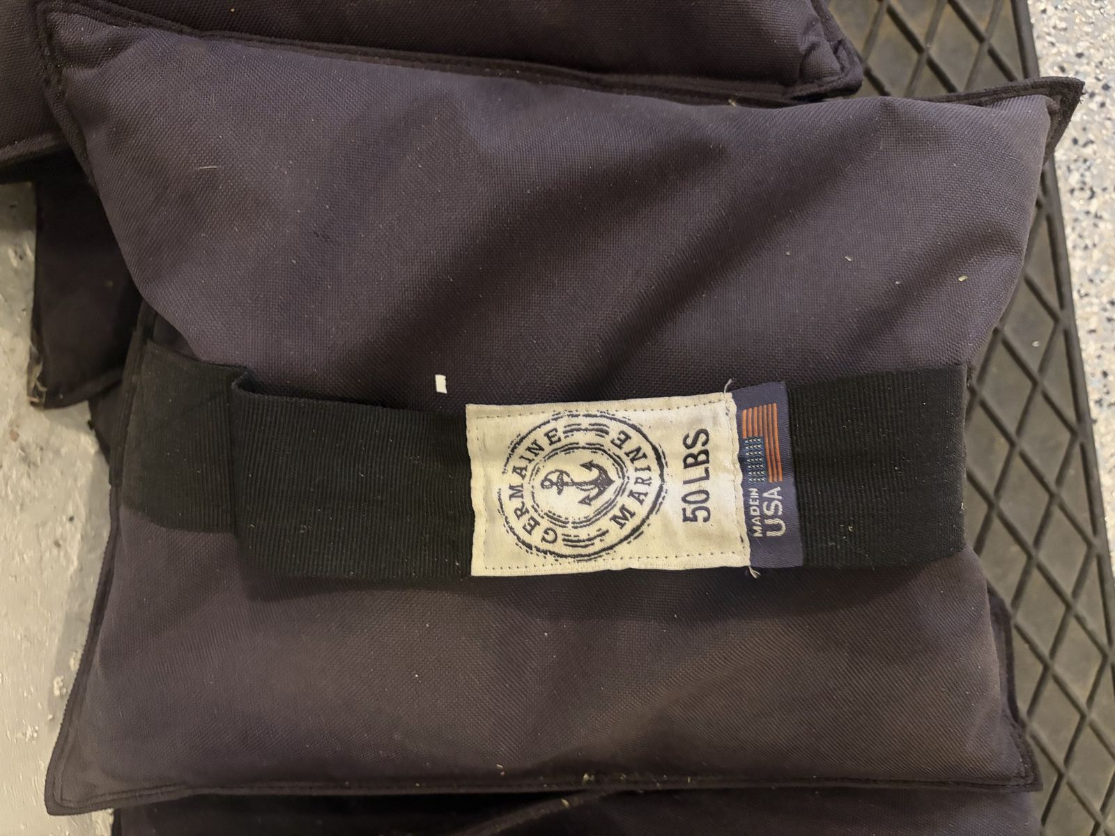 Maine Marine 50 LB Weight Sandbag - Black, Made in USA