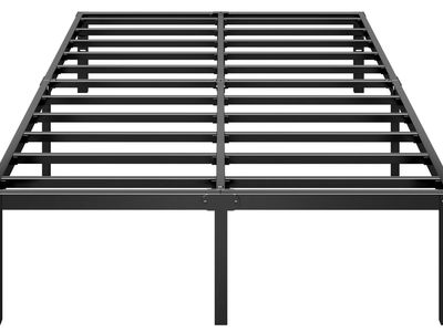 New in box- Black Metal Queen Size Platform Bed Frame with 18" Under-bed Storage, No Box Spring Needed