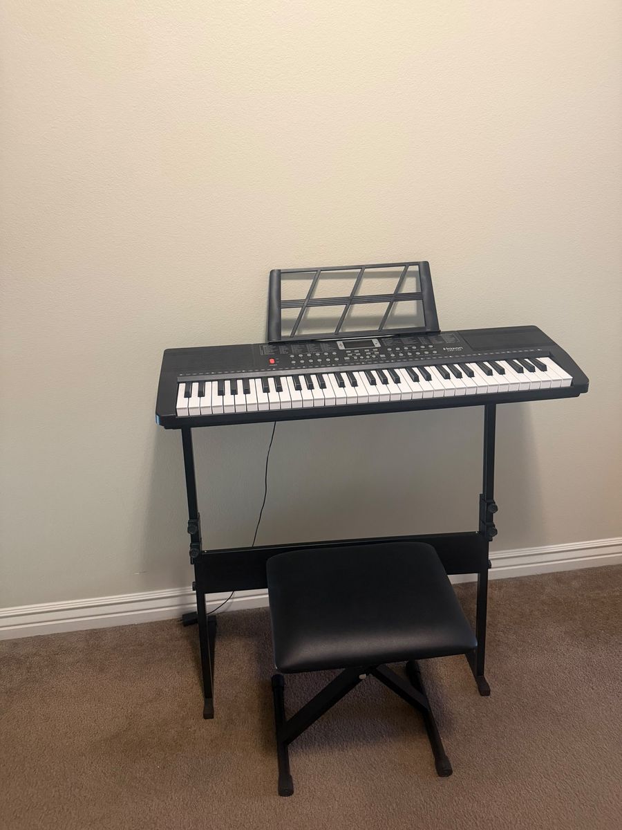 Ktaxon GEP-110 61-Key Digital Piano Keyboard with Stand & Bench