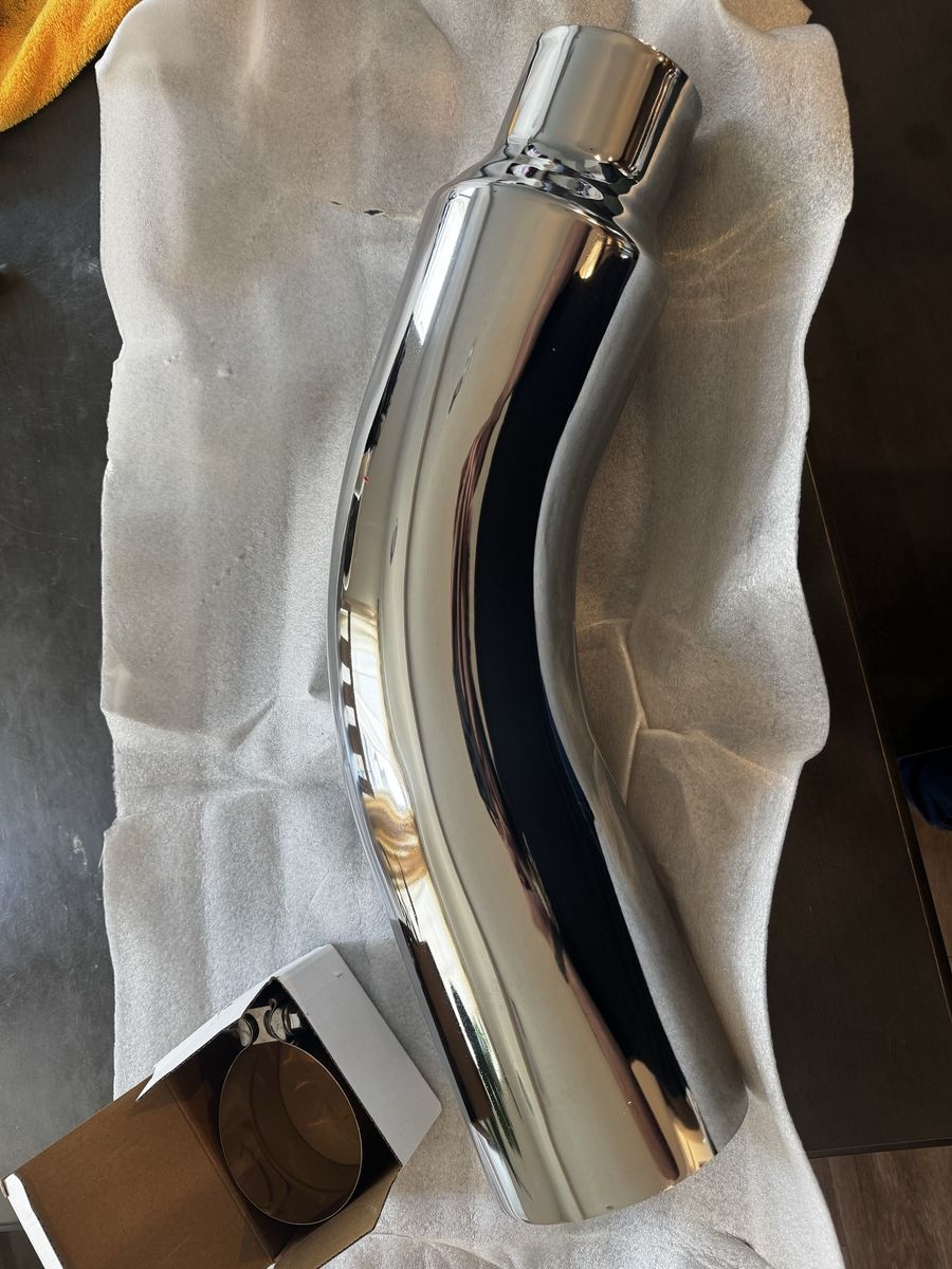 Polished Chrome 4” to 6” elbow