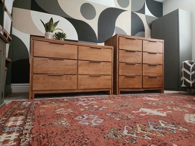 Solid Birch Conant Ball Mid Century Dresser Set