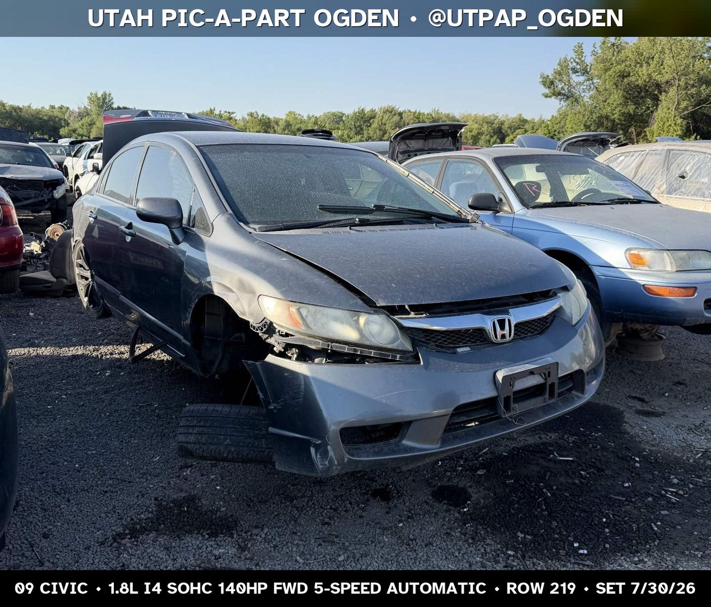 New Arrival - 2009 Honda Civic FA Parts - UTPAP Ogden
