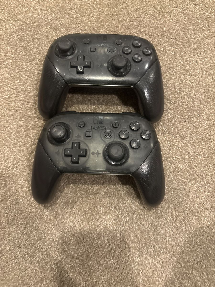 Two Nintendo Switch Pro Controllers - Used