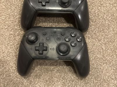 Two Nintendo Switch Pro Controllers - Used