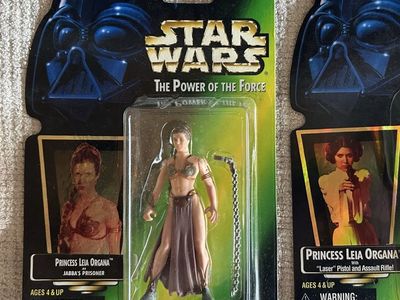 Star Wars The Power of the Force Princess Leia Jabba's Prisoner Return of the Jedi Original Trilogy Action Figures