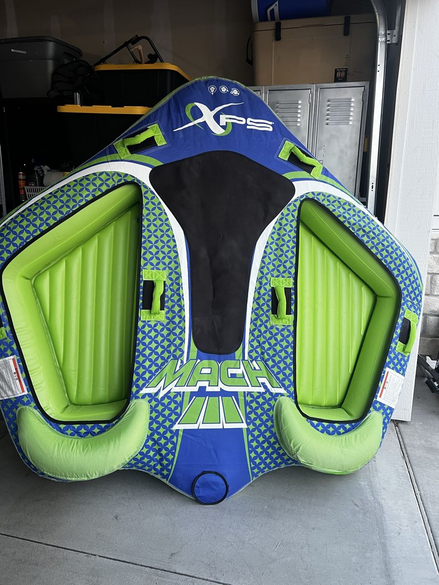 XPS Mach III 3-Person Towable Tube - Water Sports Fun for 3 Riders