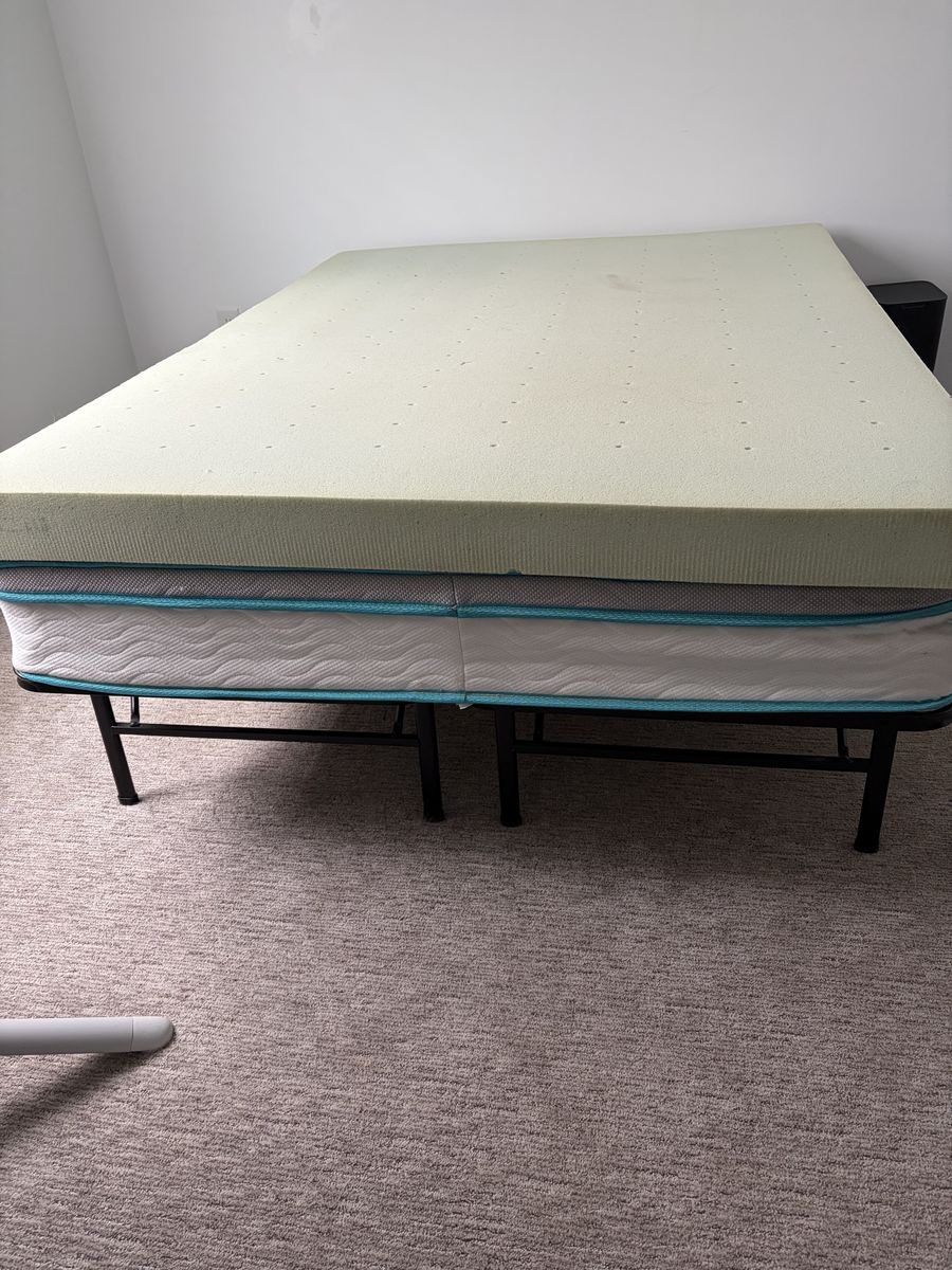 Full Size Bed Frame with Memory Foam And Frame