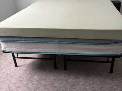 Full Size Bed Frame with Memory Foam And Frame