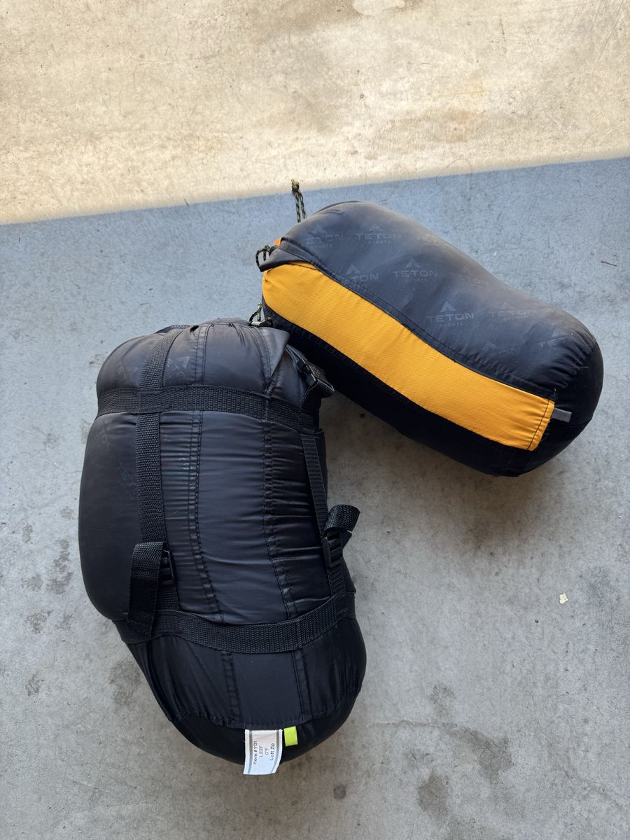 TETON Sports LEEF Sleeping Bags in Compression Stuff Sacks 0 Degree and 20 Degree