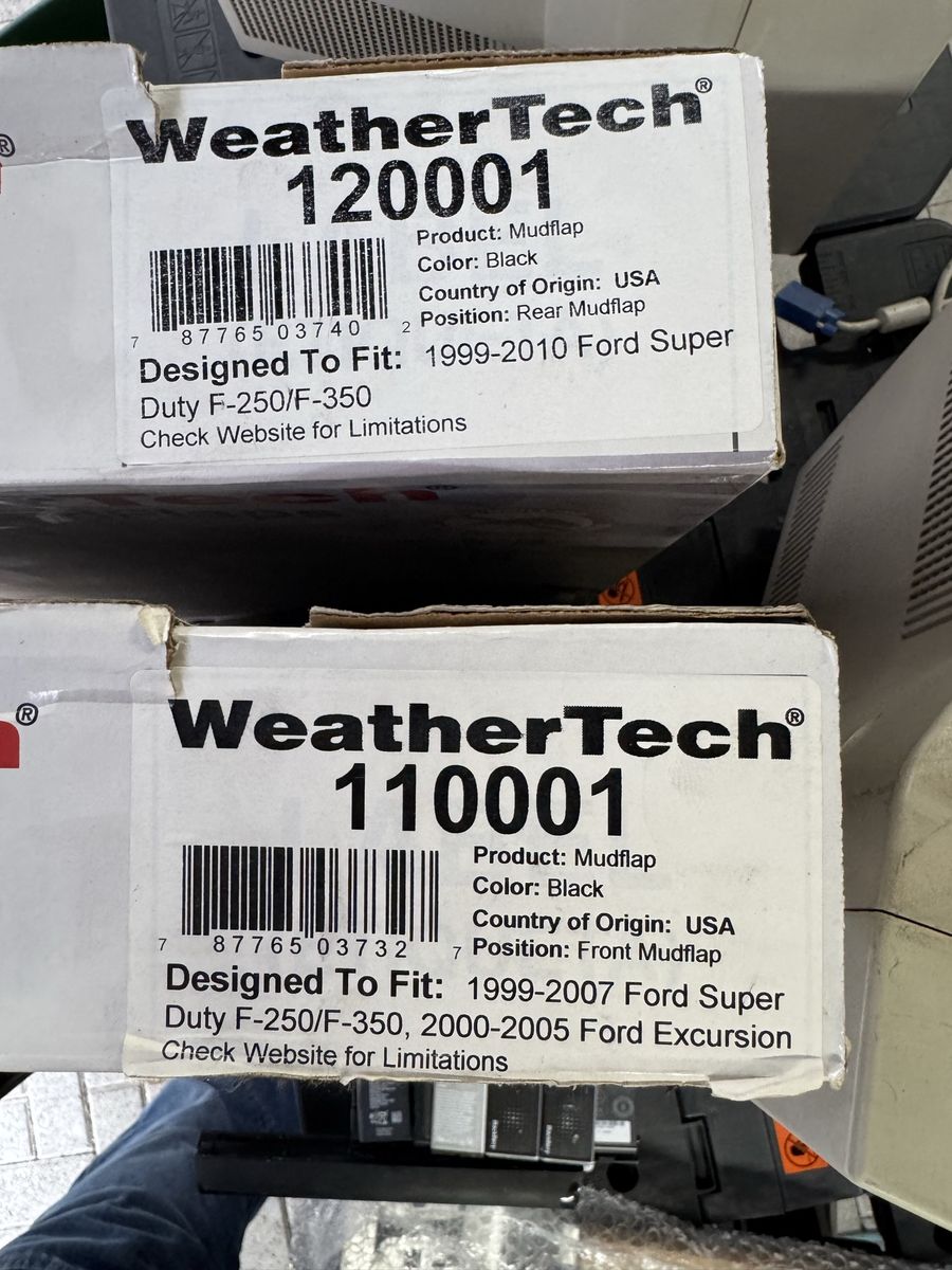 Weather tech mud flaps for ford super duty
