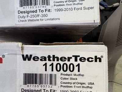Weather tech mud flaps for ford super duty